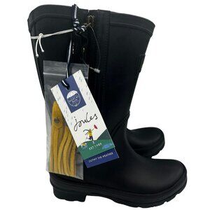 NWT- Joules Unisex Black Mid-Calf Wellington Rain Boot Size 5